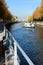 Promenade le long du quai Notre-Dame ÃƒÆ’Ã‚Â  Tournai en Belgique en automne avec le Pont des trous en perspective